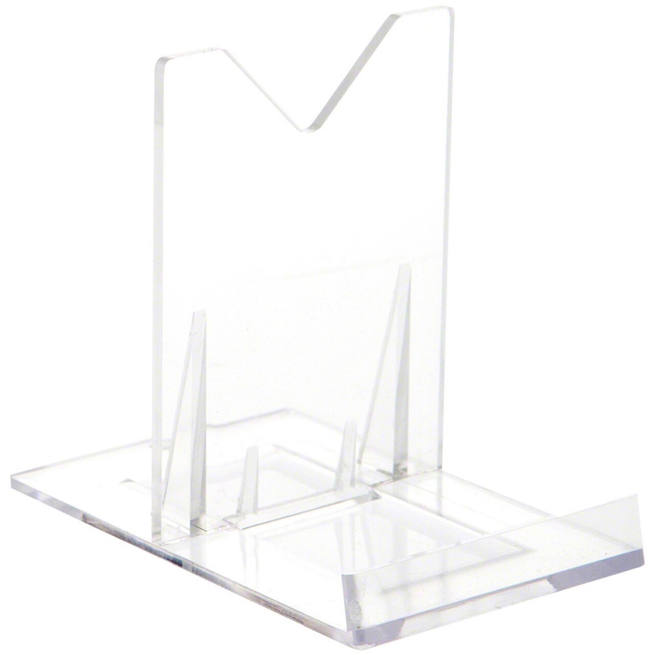 Plymor Clear Acrylic Sliding-Back Adjustable Display Easel, 3.125" H x 2.25" W x 3.5" D